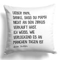 Papa Geschenk v Tochter Vater Kissen Vatertag Geburtstag Weihnachten Deko Männer