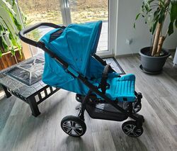 Gesslein S4 Air+ schwarz - türkis inkl. Ledergriff - Premium Buggy, Sportwagen