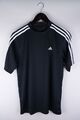 Adidas Herren T-Shirt kurzärmelig Freizeit Activewear schwarz Pullover Größe M