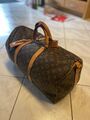 Louis Vuitton Keepall Boston Reisetasche 50 Braun Canvas Vintage