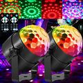 2x LED Discokugel Lichteffekt RGB Bühnenbeleuchtung Laser Licht DJ Party Lampe