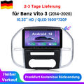 10.33'' Carplay Für Benz Vito W447 14-2020 Android 12 Autoradio GPS Nav 6+128G
