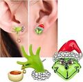 Grinch-Anhänger-Ohrringe, Weihnachts Ohrschmuck Ohrhänger Weihnachtsgeschenke