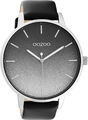 Oozoo Damen Armbanduhr mit Lederband 48 MM Schwarz Glitzer / Schwarz C10834