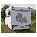 Biker Love Paar Wohnmobil Aufkleber Neuheit 60 x 56 cm viele Farben