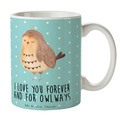 Tasse Eule Zufrieden - Geschenk Liebe Spruch Wortspiel lustig Geschenk Tasse