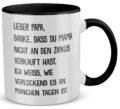 Papa Geschenk zum Vatertag, Vater Tasse Geburtstag, von Tochter und Sohn, Weihna