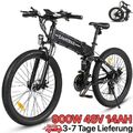 NEW 26Zoll Elektrofahrrad 900W E-Bike Mountain Fatbike 48V 14AH Samebike LO26-II