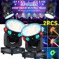 2x 200W Moving Head RGBW LED Strobe Beam Bühnenlicht Mit Laser DMX DJ Party Show