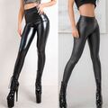 Sexy Kunstleder Lack Optik Leggings Stretch Damen Hose Wetlook Leggins S M L 5XL