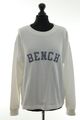 Bench Damen Sweatshirt Pulli 40/42 weiß uni Rundhals Sweat mit Baumwolle wie Neu