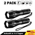 2 Stücke Taschenlampe LED Aufladbar USB Super Hell Wasserfest Taktisches Fackel