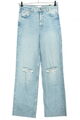 ZARA High Waist Jeans Damen Gr. DE 38 blau Casual-Look