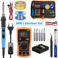 Profi Lötkolben Set Lötset Feinlötkolben Regelbar Soldering Iron Kit 60W/80W