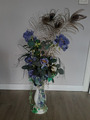 Blumen / Kunstblumen mit Vase ca. 80 cm hoch