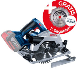 Bosch Akku-Handkreissäge GKS 18V-57 G Ø 165 mm Solo + extra Sägeblatt