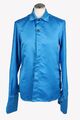 Bloke Damen Oberteil Gr. 40 (L) Blau Geknöpftes Hemd  Bluse Blouse Langarm