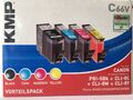 KMP Set Tintenpatronen C66V für CANON PIXMA IP, IX, MP, MX -  Multipack PGI CLI