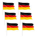 🇩🇪 Deutschland Flagge Handfahne Fanartikel Party Fan SET Handflagge Fähnchen