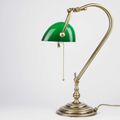 Schreibtisch Bankerlampe Handarbeit Premium aus Messing Zugpendel Bronze