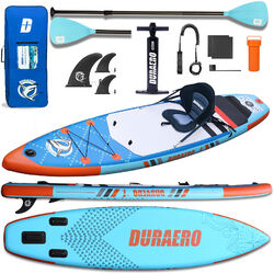 SUP Board Set Stand up Paddling Board Aufblasbare, Kajak Sitz 330cmIntegrierte Kick-Pad DREI ausnehmenbare Finnen Sitz