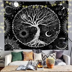 Wandteppich Yoga Wandtuch Wandbehang GOA  Lebens Baum Hippie Baum des Lebens