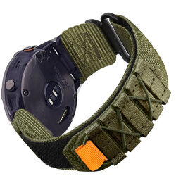 Für Garmin Fenix 3 HR 6 6X Pro 5 5X Plus 7 7X 8 E Quick Fit Sport Nylon Armband