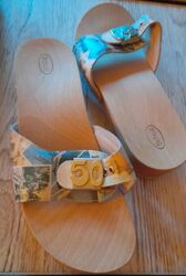 Scholl Clogs Holz❤gr. 40 Pescura  Gepolstert aus Leder Sonder Edition 50 Jahre💥