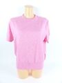 Aigner Damen Strickshirt Gr. XXL Regular Kurzarm pink Feinstrick Rundhals (SB)