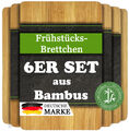 Bambus Frühstücksbrettchen Brettchen Schneidebrett Holz Frühstücksbrett 4-12 Set