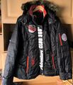 BONPRIX STEPP WINTER JACKE 48  B64CM SCHWARZ KAP+ FELL ABNEHMBAR