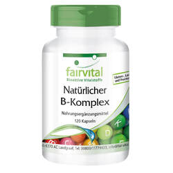 Natürlicher Vitamin B-Komplex - 120 Kapseln für 2 Monate - VEGAN | fairvital