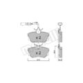 1x ORIGINAL® Metelli 22-0346-2 Bremsbelagsatz, Scheibenbremse Hinten, inkl.