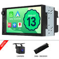 DAB+CAM+Android 13 Doppel DIN 7" IPS Autoradio Navigation NAVI Bluetooth CarPlay