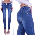 Damen Jeans Röhrenjeans Röhre Stretch Skinny Stretch Hose Sexy Hüftjeans D72