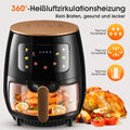 6L Heißluftfritteuse Airfryer Fritteusen Heißluft Ofen Friteuse Minibackofen