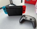 Nintendo Switch Konsole Neon-Rot/Neon-Blau V2 OVP inkl. kompletten Zubehörpaket