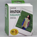 5 (fünf) Filme Fujifilm instax SQUARE = 50 Aufnahmen aufgedrucktes Datum 04 2025