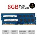 16GB 2x 8GB 4GB 2GB DDR3 PC3L-12800U 1600MHz 2Rx8 1.35V DIMM RAM Für SKHynix DE