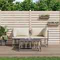 Garten Lounge Set Gartenmöbel Sitzgruppe Sofa 5tlg. Anthrazit Poly Rattan vidaXL