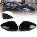 2 st neu Spiegelkappen Gehäuse Glanz Schwarz Für Ford Fiesta MK7 Hatchback 08-17