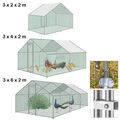 Freilaufgehege 3x2/3x4m Freigehege Tierlaufstall Hühnerstall Hasenkäfig Stall DE