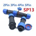 2/3/4/5pin SP13 IP68 Wasserdichtes Kabelkupplungs Stecker Buchsen Steckverbinder