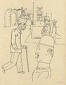 George Grosz - Arbeitslose - Lithographie 1920, signiert