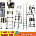 Teleskopleiter Mehrzweckleiter Aluleiter Treppe Stehleiter Alu Leiter 2.6m - 5m