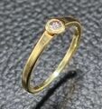 Ring 585er Gold mit 0,04 Karat Brillant Design Goldring 14Kt 2,3g