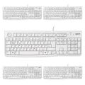 5 x Logitech K120 PC Tastatur USB weiss Business Computer Keyboard QWERTZ 