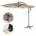 Sonnenschirm Acerra, Ampelschirm, Ø 3m neigbar, Polyester/Stahl, sand-beige