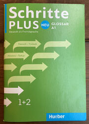 Schritte plus neu 1+2 Glossar Deutsch-Türkisch (Hueber Verlag, München, 2016)