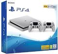 Sony PlayStation 4 slim 500 GB [inkl. 2 Wireless Controller] silber